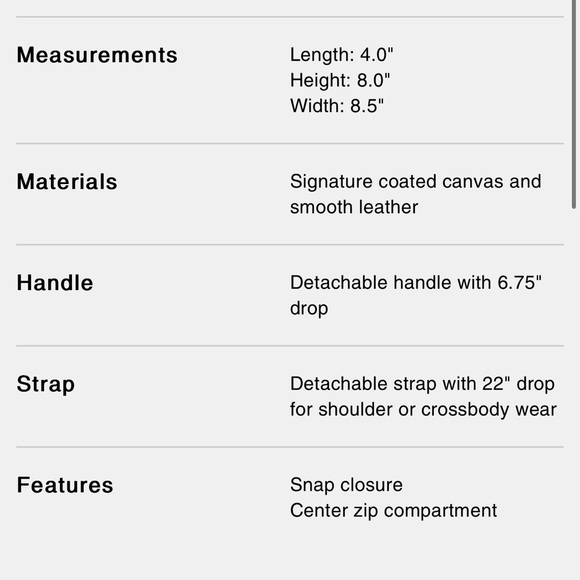 Small COACH canvas bucket bag. Style name is Mille - Picture 6 of 6